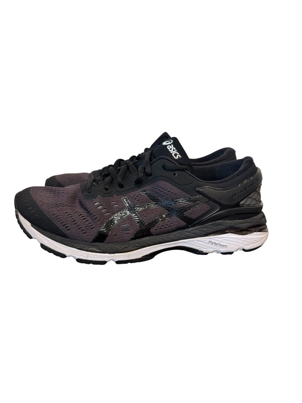 ASICS GEL KAYANO 24 T749N Men US 8 Black White Athletic Running Shoes